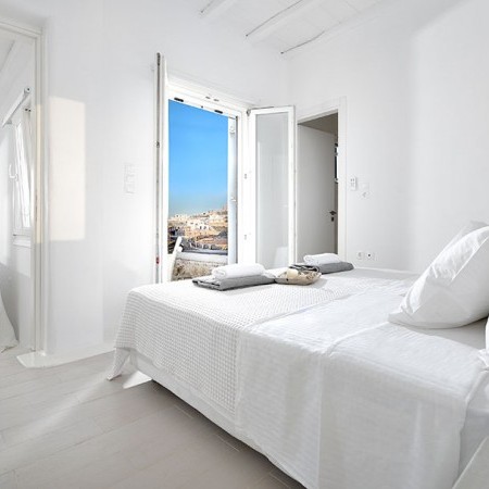 double bedroom with view