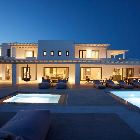 mykonos luxury villa with 3 swimming pools