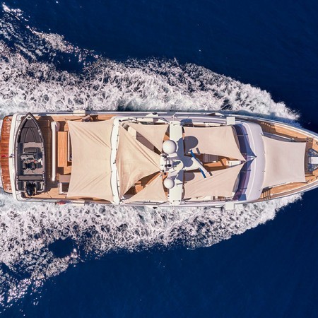 aerial view of 3D yacht