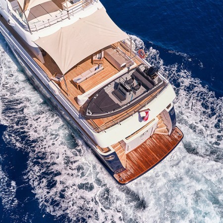 aerial view of 3D yacht