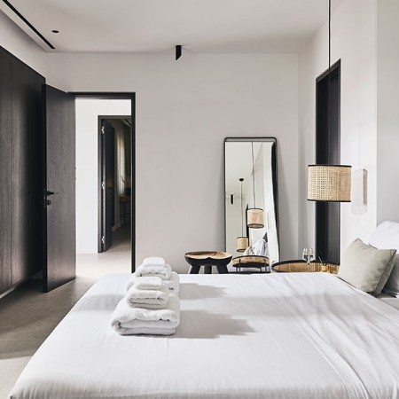 one of the luxury bedrooms of villa La Roche