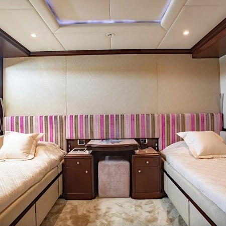 twin cabin of Akira One superyacht