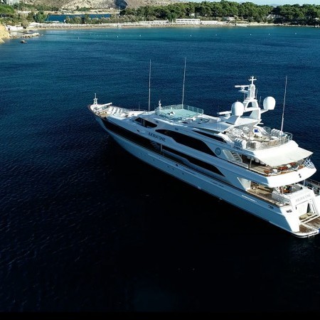 aerial photo of Akira One superyacht