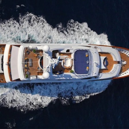 aerial shot of Akira One superyacht