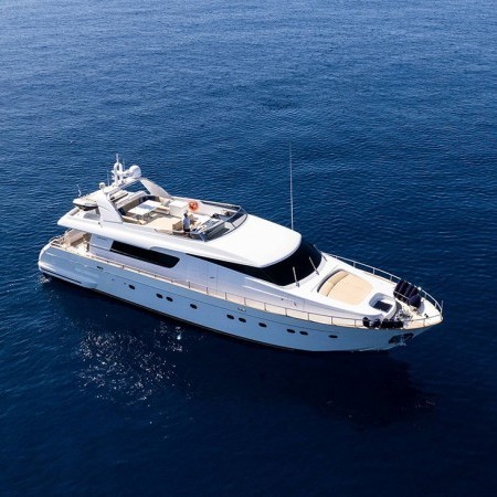 aaerial view of Alegria yacht