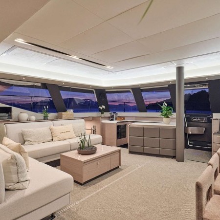 interior of Alena catamaran yacht