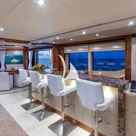 sitting area of the yacht