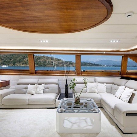 interior of alessandro yacht