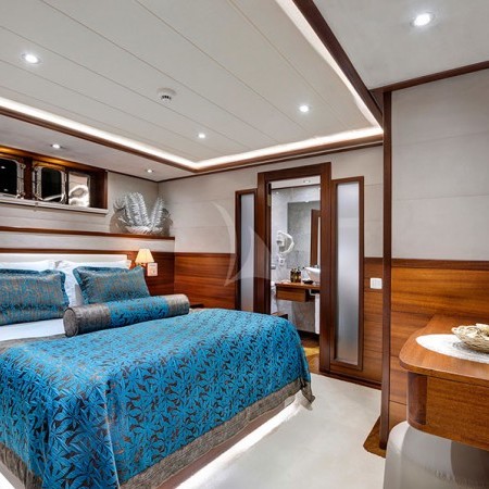 one of the cabins of the sailingyacht