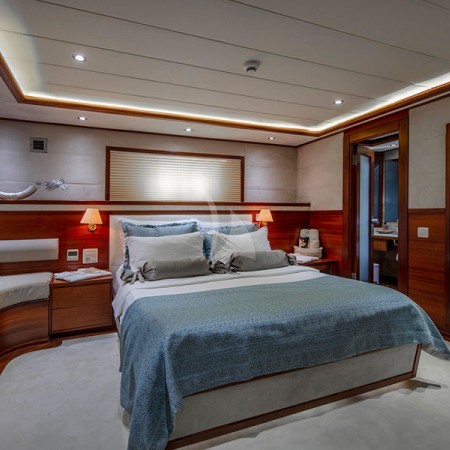 one of the cabins of the sailingyacht