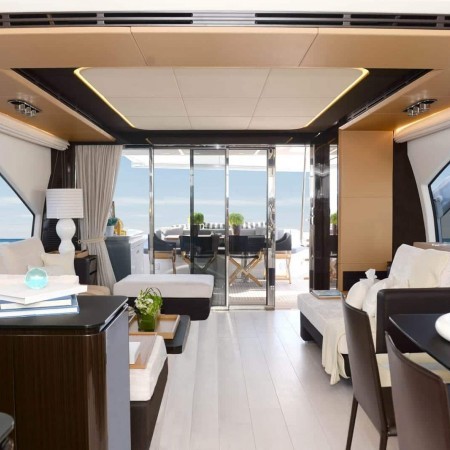 Alkyone yacht interior salon