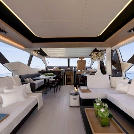 Alkyone yacht interior salon