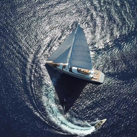 aerial view of all about u 2 sailboat