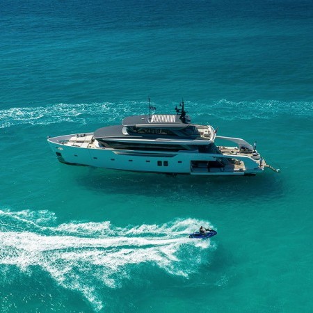 aerial photo of Almost There superyacht