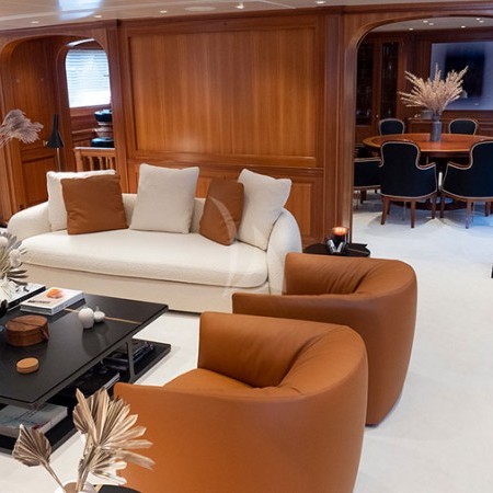 interior salon of the yacht