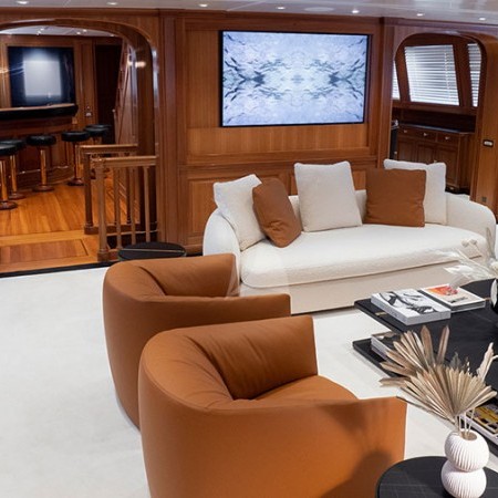 yacht's interior salon