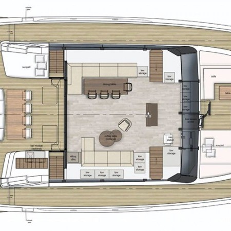 the boat's layout