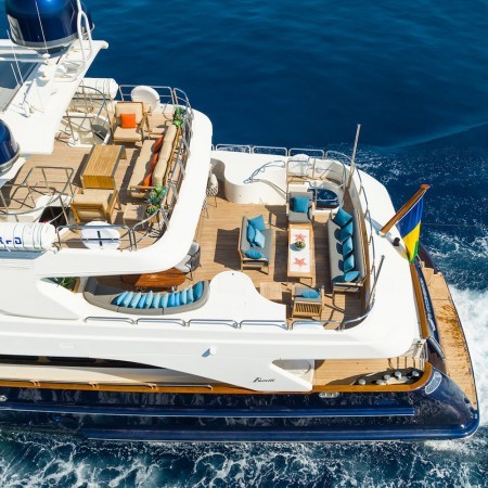 Amadea yacht aerial view