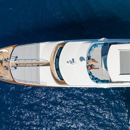 Amadea yacht aerial view