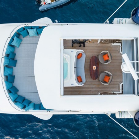 Amadea yacht aerial view