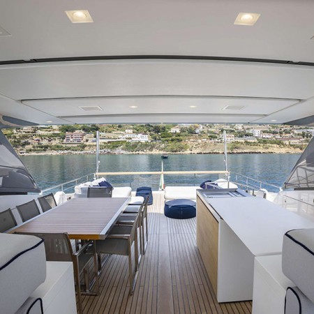 flybridge on Aman yacht