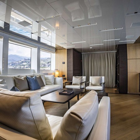 salon of Aman yacht