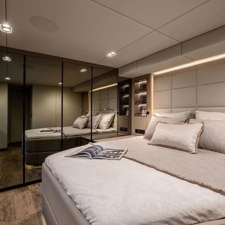 Master cabin on Amileo catamaran