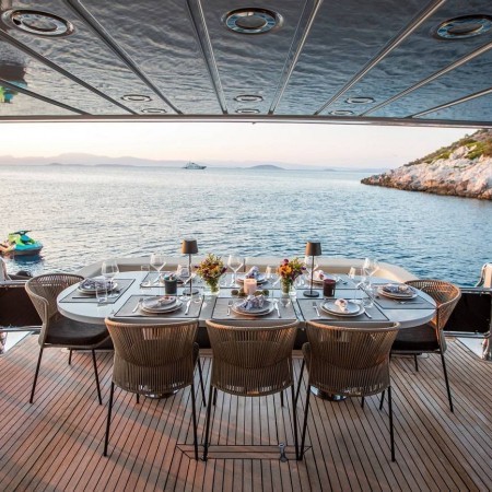 Andromeda yacht dining