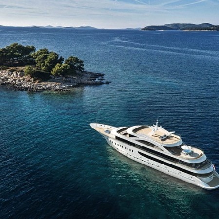 aerial shot of Anthea yacht