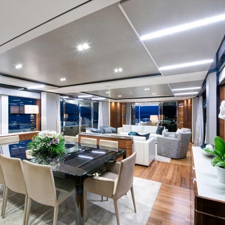 main salon of Antheya III superyacht