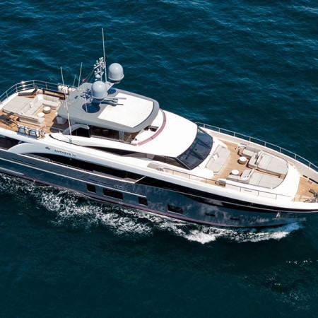 aerial view of Antheya III yacht