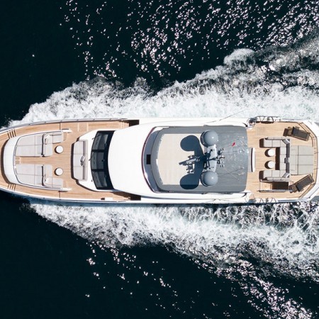 aerial view of Antheya III yacht