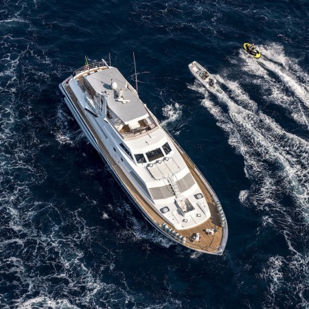 aerial photo of Antisan superyacht charter