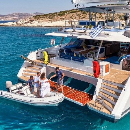 Aphaea catamaran stern and tender