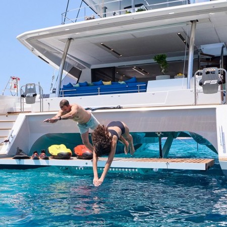 Aphaea catamaran stern and toys