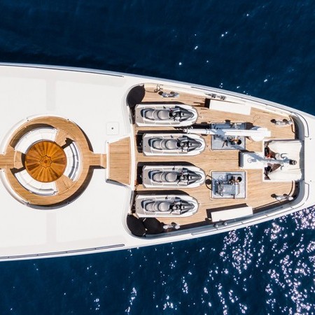 aerial view of Apogee superyacht