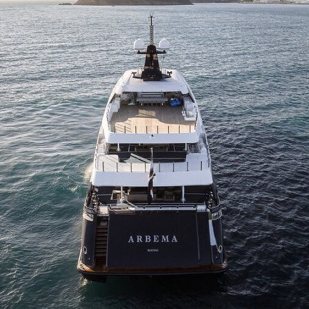 aerial view of Arbema yacht