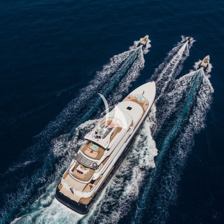 Arience yacht aerial view