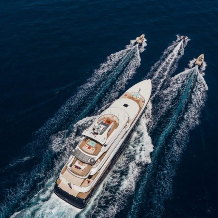 Arience yacht aerial view