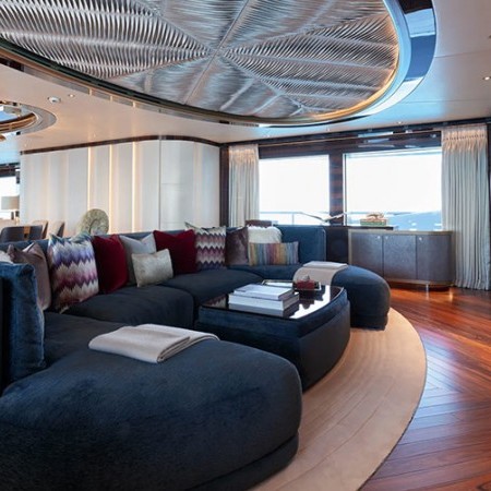 main salon of Arrow yacht charter