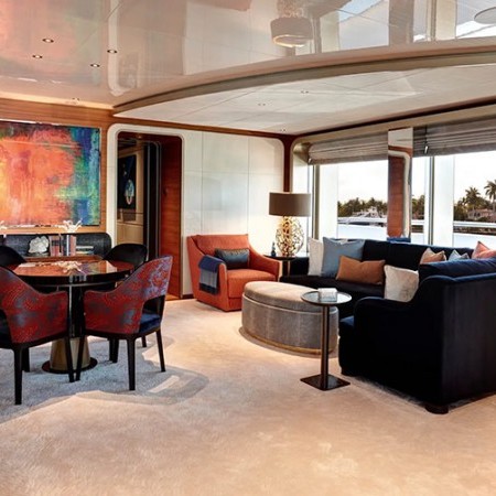 interior of Arrow yacht charter