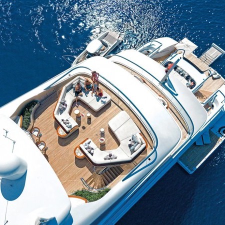 aerial photo of Arrow superyacht