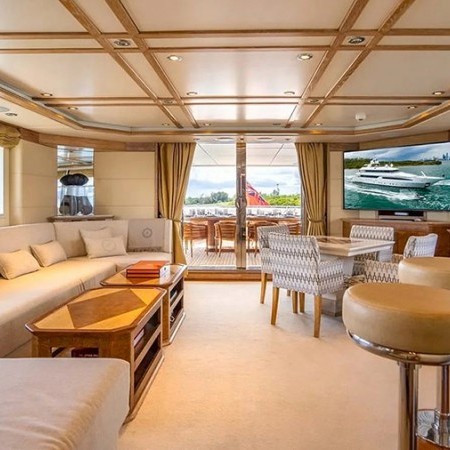 indoor salon of Artemisea superyacht