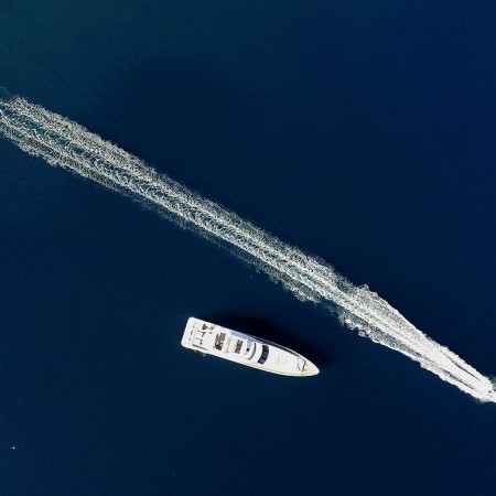 aerial photo of Artemy yacht charter