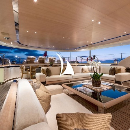 the yacht's exterior