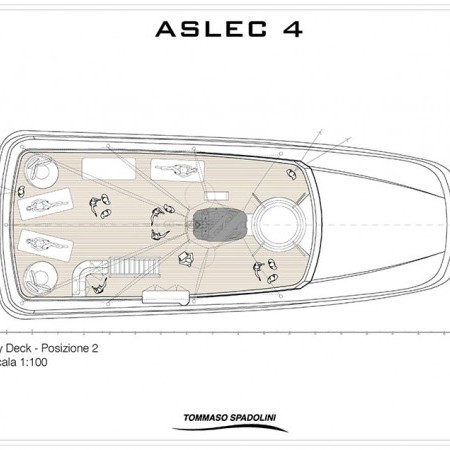 layout of one of the cabins of Aslec 4 yacht