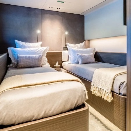 twin cabin of At One yacht