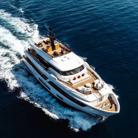 aerial view of At One yacht charter