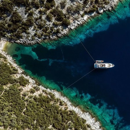 At One yacht aerial view