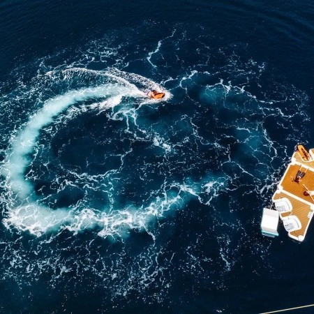 At One yacht aerial view